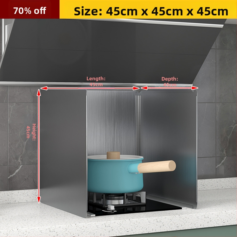 Roostevabast terasest õli deflektorplaat köögis toiduõli pritsmete deflektor gaasipliit kõrge temperatuurikindel paksendatud pliidikupu soojusisolatsioon shengguang