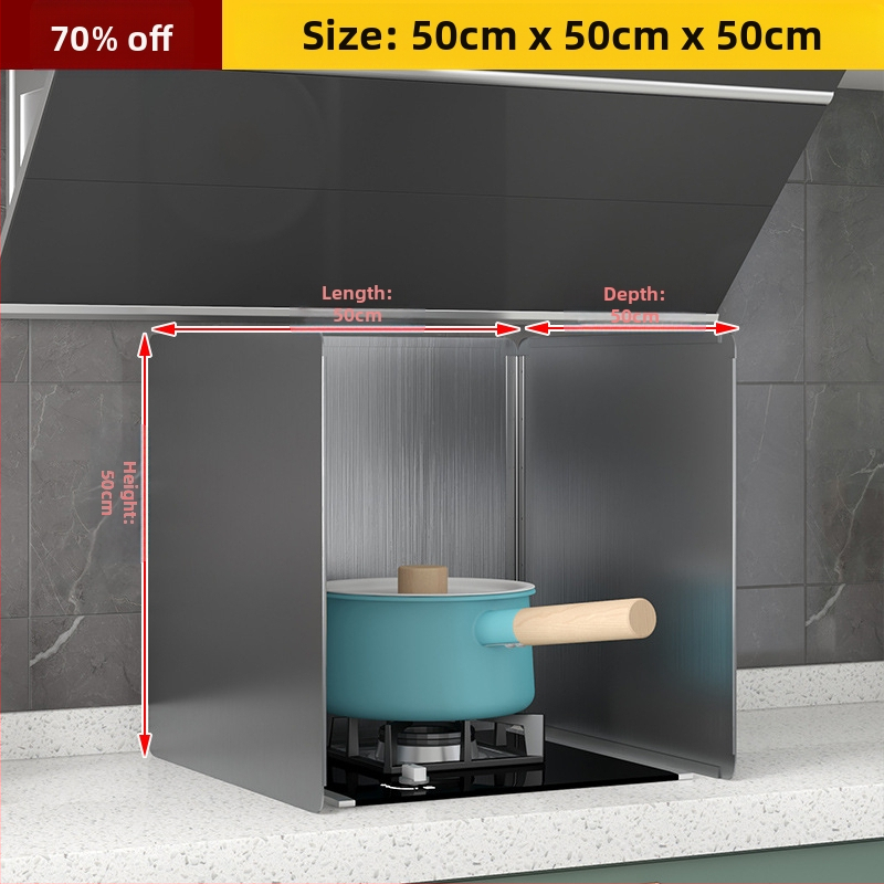 Roostevabast terasest õli deflektorplaat köögis toiduõli pritsmete deflektor gaasipliit kõrge temperatuurikindel paksendatud pliidikupu soojusisolatsioon shengguang