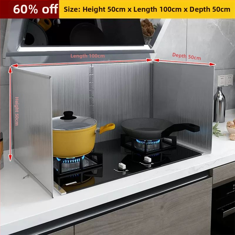 Roostevabast terasest õli deflektorplaat köögis toiduõli pritsmete deflektor gaasipliit kõrge temperatuurikindel paksendatud pliidikupu soojusisolatsioon shengguang
