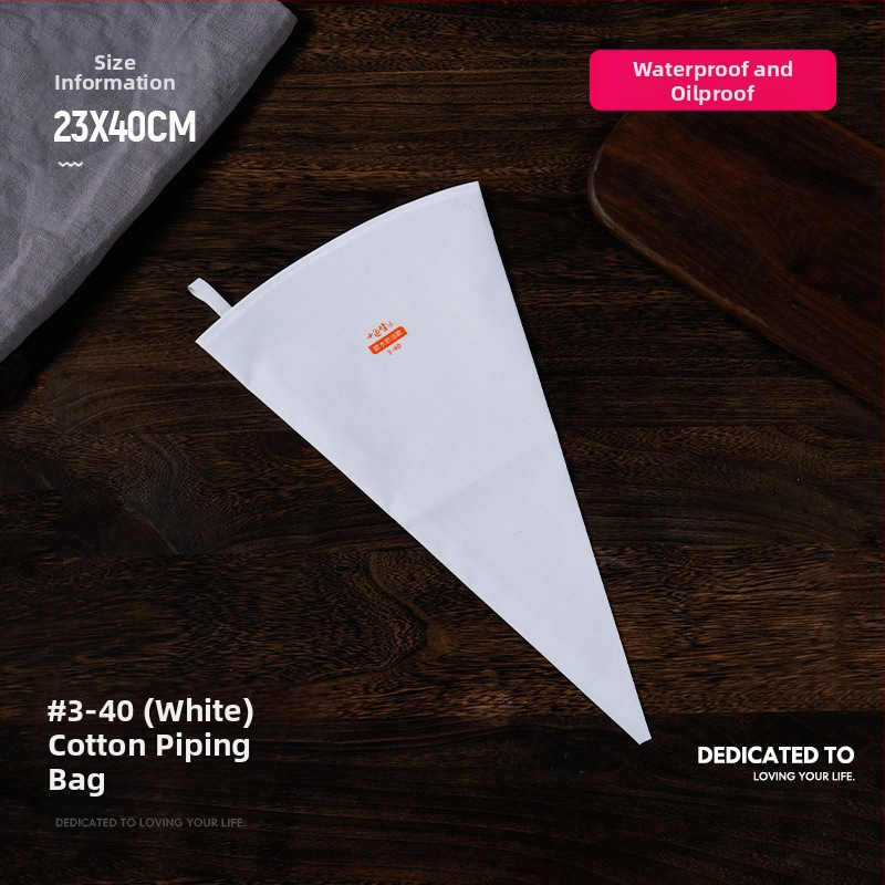 Paks puuvillane kondiitrikott, suur suurus, pigistatav küpsisekott, koore-kondiitrikott, majapidamises korduvkasutatav