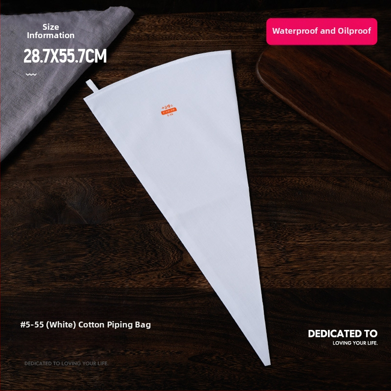 Paks puuvillane kondiitrikott, suur suurus, pigistatav küpsisekott, koore-kondiitrikott, majapidamises korduvkasutatav