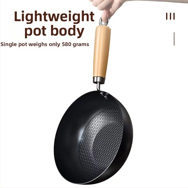 Mali željezni lonac 20 cm, japanski mini kućanski lonac bez premaza, indukcijsko kuhalo prikladno za mali wok