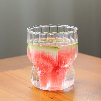 Kūrybingas buitinis putlus puodelis su vertikaliomis juostelėmis, pumpurų raštas, didelis borosilikatas, aukštos vertės kavos puodelis, stiklinis vandens puodelis, mini arbatos puodelis