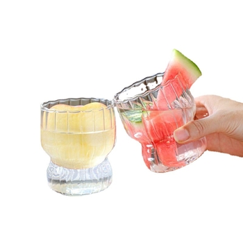 Kūrybingas buitinis putlus puodelis su vertikaliomis juostelėmis, pumpurų raštas, didelis borosilikatas, aukštos vertės kavos puodelis, stiklinis vandens puodelis, mini arbatos puodelis