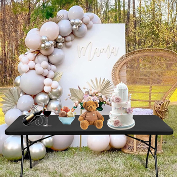 Lihtne veniv polüester ammoniaagipiima siidist ristkülikukujuline lauakate hotelli banketisaali esindusse välistingimustes kasutatav ruudukujuline poolpakk lauakate