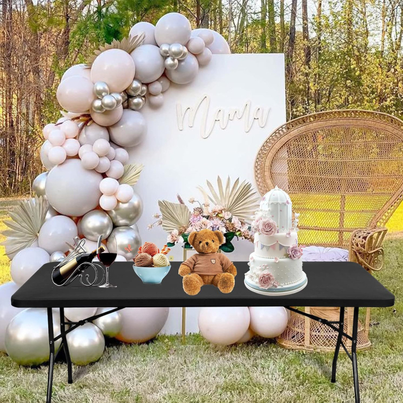 Lihtne veniv polüester ammoniaagipiima siidist ristkülikukujuline lauakate hotelli banketisaali esindusse välistingimustes kasutatav ruudukujuline poolpakk lauakate