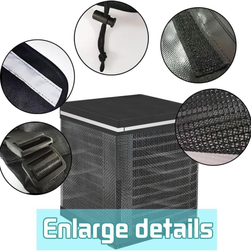 Centrinio oro kondicionieriaus uždanga, visiškai kvėpuojantis tinklelis, nuimamas ir vandeniui atsparus, viršutinis išorinio oro kondicionieriaus uždanga, lauko oro kondicionieriaus uždanga