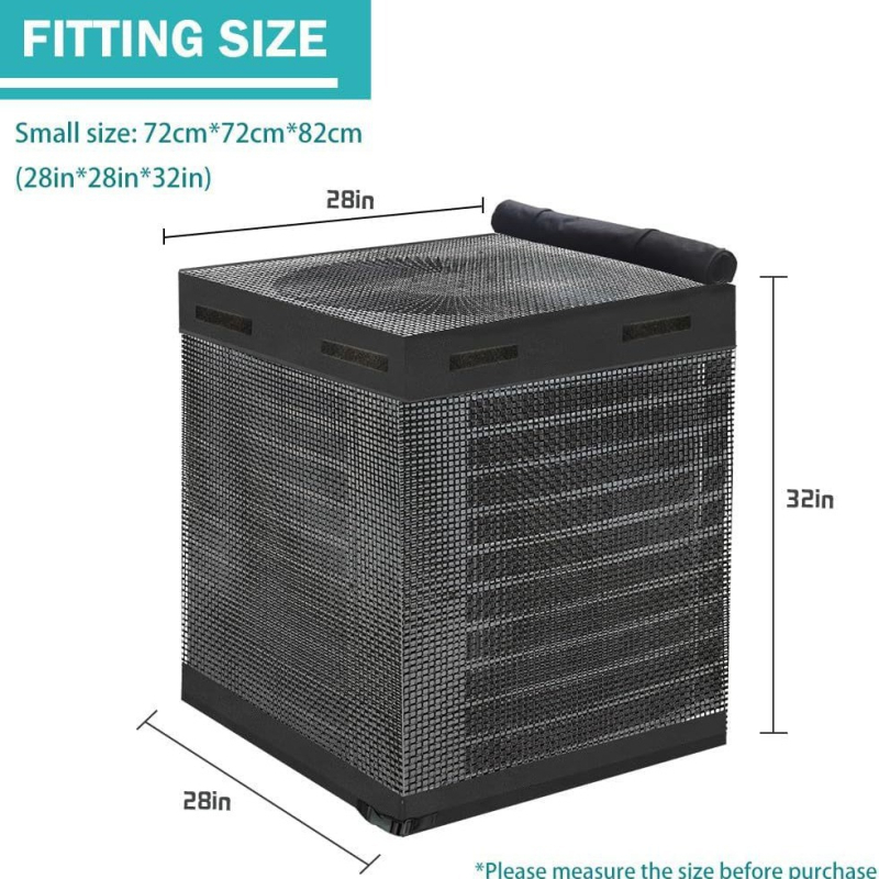 Centrinio oro kondicionieriaus uždanga, visiškai kvėpuojantis tinklelis, nuimamas ir vandeniui atsparus, viršutinis išorinio oro kondicionieriaus uždanga, lauko oro kondicionieriaus uždanga