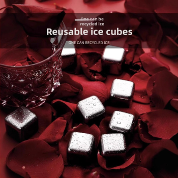 304 roostevabast terasest jää, kiirkülmutatud raudjää, tera suvine jahutav jää, koks, viski, taaskasutatavad jäähokipallid