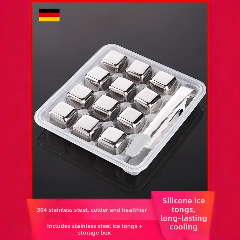 304 Неръждаема стомана Ледени Бързо Замразени Железни Ледени Зърна Летен Охлаждащ Леден Кока-Кола Уиски Рециклируеми Топки за Хокей на Лед