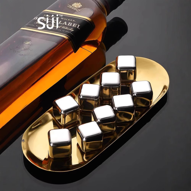 304 roostevabast terasest jää, kiirkülmutatud raudjää, tera suvine jahutav jää, koks, viski, taaskasutatavad jäähokipallid