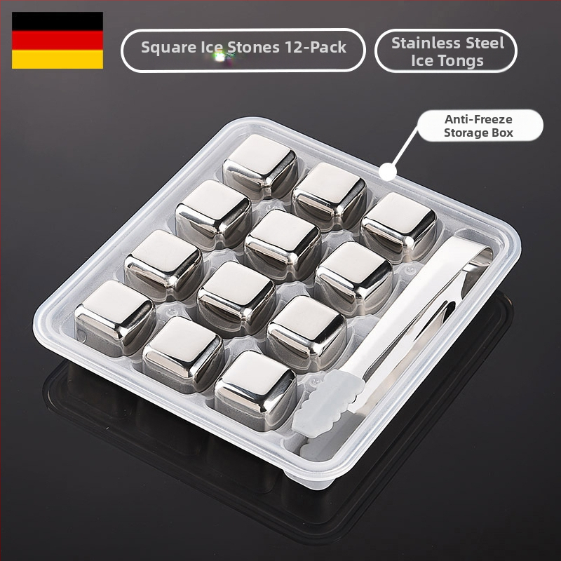 304 roostevabast terasest jää, kiirkülmutatud raudjää, tera suvine jahutav jää, koks, viski, taaskasutatavad jäähokipallid