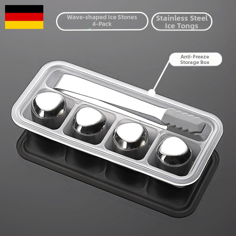 304 roostevabast terasest jää, kiirkülmutatud raudjää, tera suvine jahutav jää, koks, viski, taaskasutatavad jäähokipallid