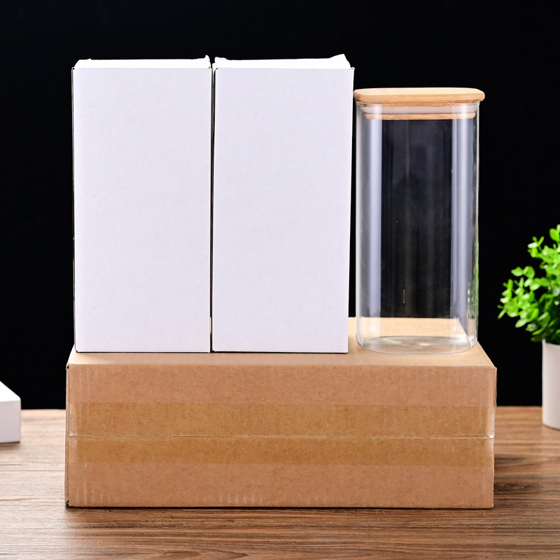 Cezhraničná bambusová veko 12-dielna štvorcová skladovacia nádoba s perlovým bavlneným oblekom, uzavretá nádoba s vysokým borosilikátovým tepelne odolným úložným džbánom, veľkoobchod