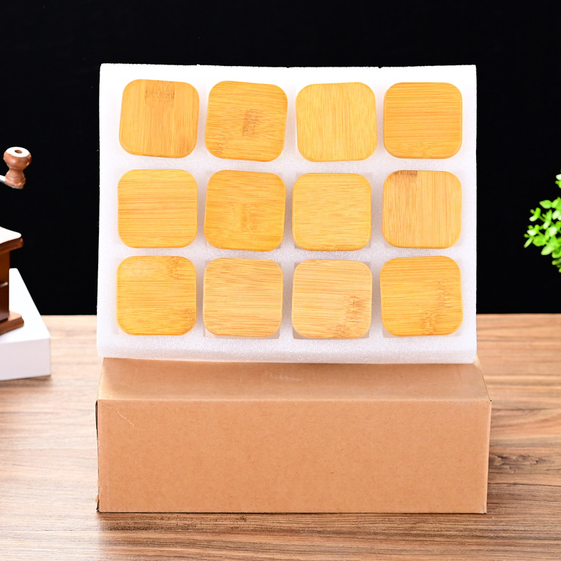 Cezhraničná bambusová veko 12-dielna štvorcová skladovacia nádoba s perlovým bavlneným oblekom, uzavretá nádoba s vysokým borosilikátovým tepelne odolným úložným džbánom, veľkoobchod