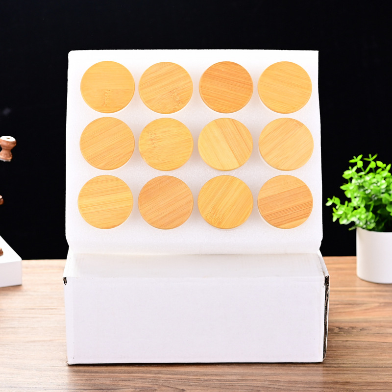 Cezhraničná bambusová veko 12-dielna štvorcová skladovacia nádoba s perlovým bavlneným oblekom, uzavretá nádoba s vysokým borosilikátovým tepelne odolným úložným džbánom, veľkoobchod