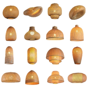 Bambusest lühter, bambusest zen-teemaja, külalistemaja, restoran, hotell, loominguline isikupärastatud latern, hiina stiilis kootud bambuslambid