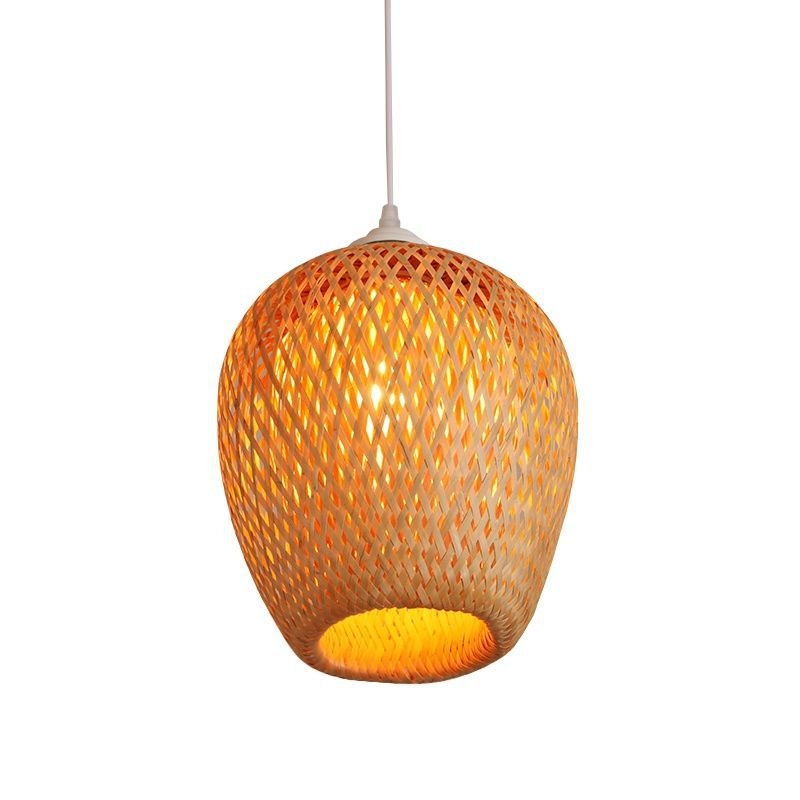 Bambusest lühter, bambusest zen-teemaja, külalistemaja, restoran, hotell, loominguline isikupärastatud latern, hiina stiilis kootud bambuslambid