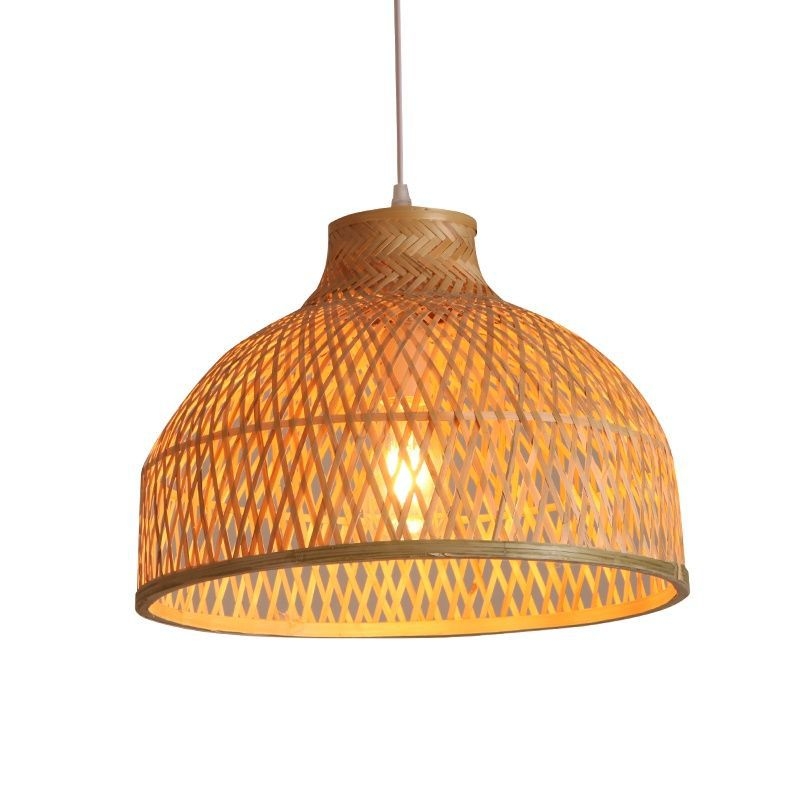 Bambusest lühter, bambusest zen-teemaja, külalistemaja, restoran, hotell, loominguline isikupärastatud latern, hiina stiilis kootud bambuslambid