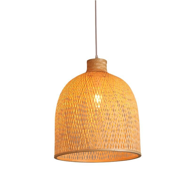 Bambusest lühter, bambusest zen-teemaja, külalistemaja, restoran, hotell, loominguline isikupärastatud latern, hiina stiilis kootud bambuslambid