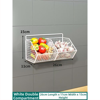 Imbiero ir česnako laikymo krepšelis Pakabinamas krepšelis virtuvei Imbiero ir česnako česnako laikymo krepšelis, tvirtinamas prie sienos, laikymo dėžė virtuvei