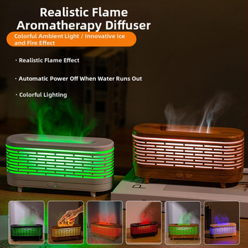 Kūrybinis miegamojo biuro darbalaukio liepsnos drėkintuvas buitiniam mažam naktiniam šviestuvui tarpvalstybinis eterinio aliejaus aromaterapijos aparatas