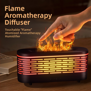 Kūrybinis miegamojo biuro darbalaukio liepsnos drėkintuvas buitiniam mažam naktiniam šviestuvui tarpvalstybinis eterinio aliejaus aromaterapijos aparatas