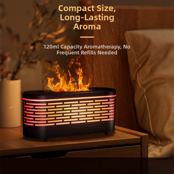 Kūrybinis miegamojo biuro darbalaukio liepsnos drėkintuvas buitiniam mažam naktiniam šviestuvui tarpvalstybinis eterinio aliejaus aromaterapijos aparatas