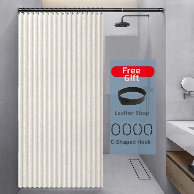 Kokkupandav dušikardin, vannitoa vaheseina kardin, löögivaba, veekindel, linasest imitatsiooniga vannitoa kardin, kuiva ja märja eraldamise tootja