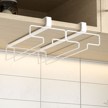 Virtuvės ir svetainės vyno puodelių laikiklis be perforatoriaus, apverstas stovas, buitinė taurės spintelė, pakabinama laikymo ir nusausinimo pakaba