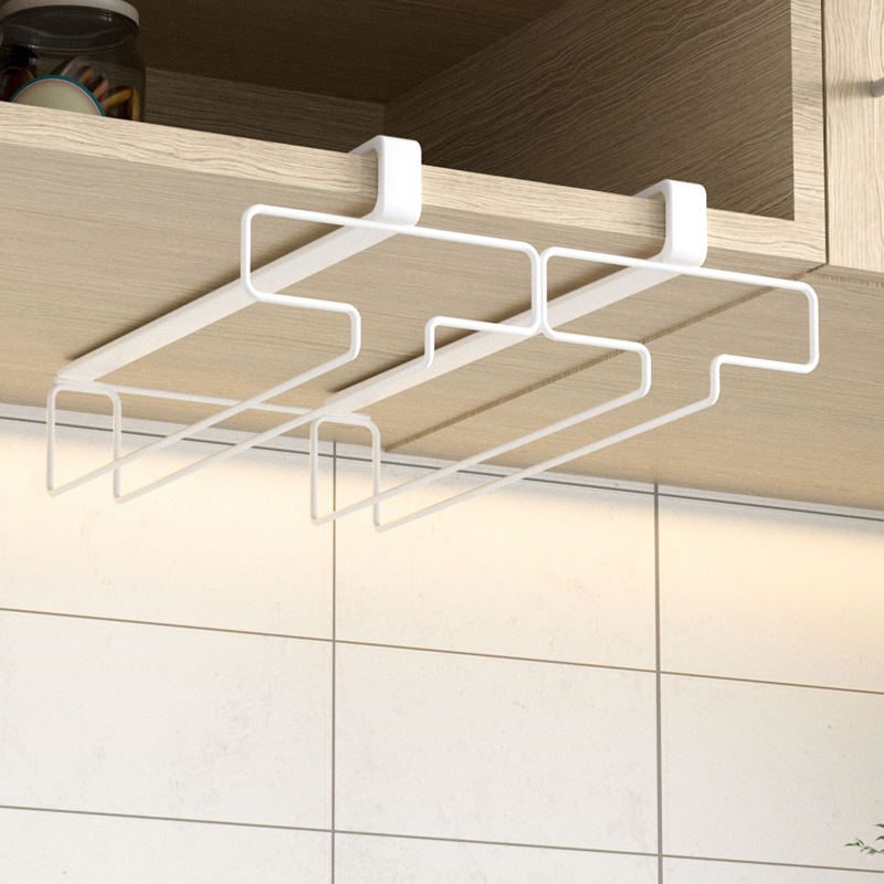 Virtuvės ir svetainės vyno puodelių laikiklis be perforatoriaus, apverstas stovas, buitinė taurės spintelė, pakabinama laikymo ir nusausinimo pakaba