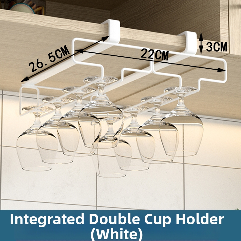 Virtuvės ir svetainės vyno puodelių laikiklis be perforatoriaus, apverstas stovas, buitinė taurės spintelė, pakabinama laikymo ir nusausinimo pakaba