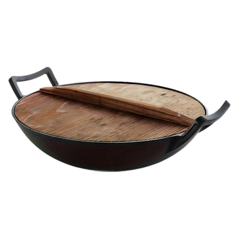 Tehase otsevalatud hapnikumalm katmata topeltkõrvaga paks õlivaba suitsuvaba mittenakkuva lameda põhjaga wokk