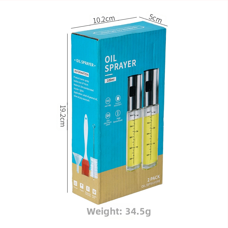 304 nerūdijančio plieno aliejaus įpurškimo butelis, kepsninės presas, purškiamo aliejaus įpurškimo butelis, virtuvės padažo acto aliejaus įpurškimas, nepralaidus stiklinis aliejaus puodas