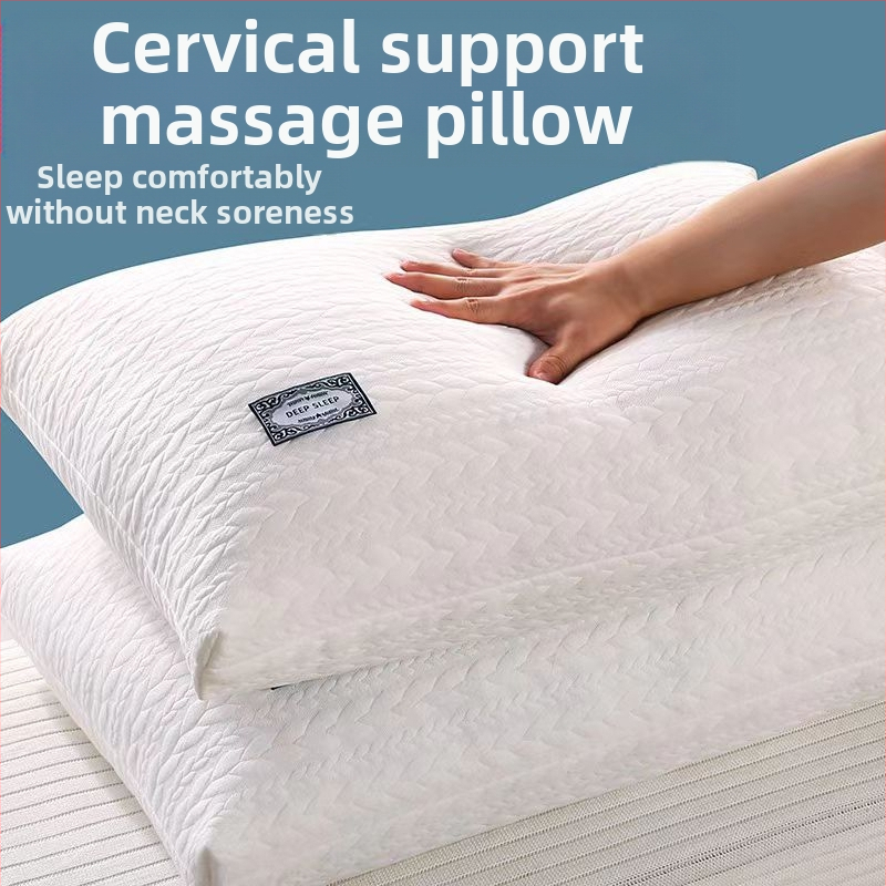 Nauja megzta medvilninė kaklo apsaugos masažinė pagalvė nesugriūva namų miego pagalvė viešbučio bendrabučio viengulė dviguba pagalvės šerdis didmeninė prekyba