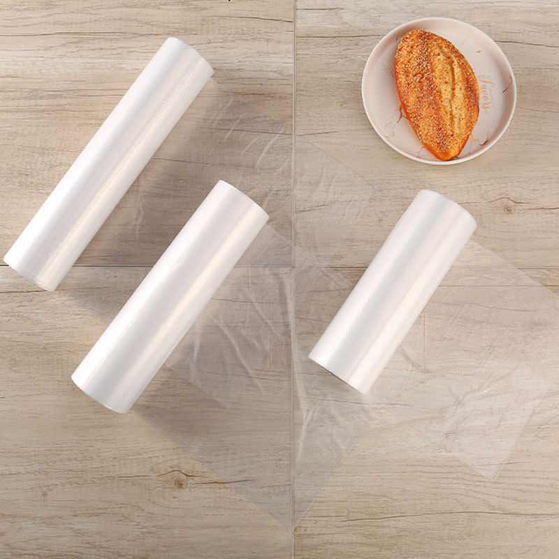 PE medžiagos sustorintas taškinis laužymo ištisinis ritininis maišelis mikrobangų krosnelei, buitiniam didmeniniam naudojimui, vienkartinis didelis ritininis plokščias burnos šviežumo laikymo maišelis