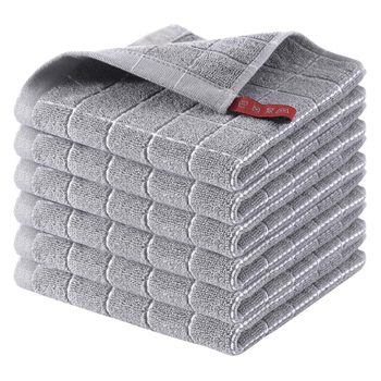 Grynos medvilnės languotas sugeriantis sutirštintas skuduras, visa medvilnė, vaflinis virtuvės valymo šluostė, indų šluostė, šveitimo veido rankšluostis