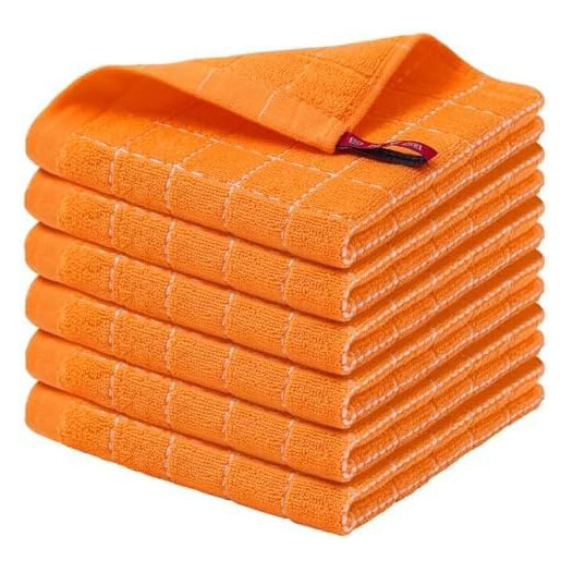 Grynos medvilnės languotas sugeriantis sutirštintas skuduras, visa medvilnė, vaflinis virtuvės valymo šluostė, indų šluostė, šveitimo veido rankšluostis