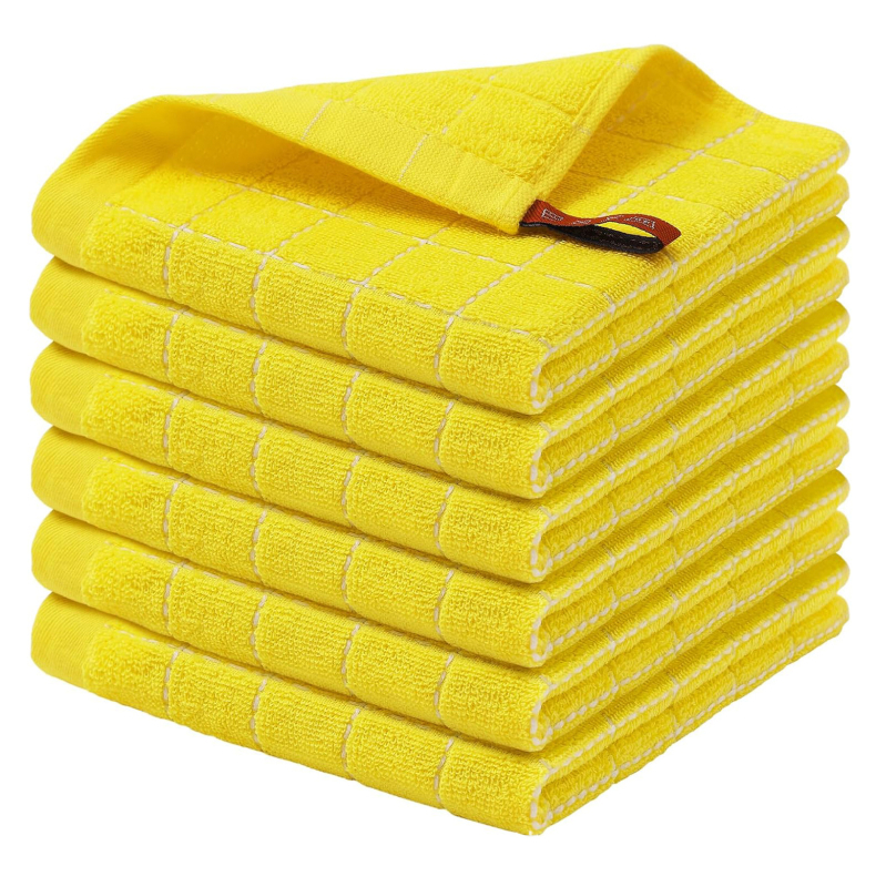 Čistá bavlnená kockovaná savá zahustená handrička, celá bavlnená oblátka, kuchynská utierka na riad, utierka na tvár