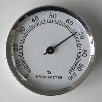 H103PS skersmens 58 mm sidabro žiedo higrometras