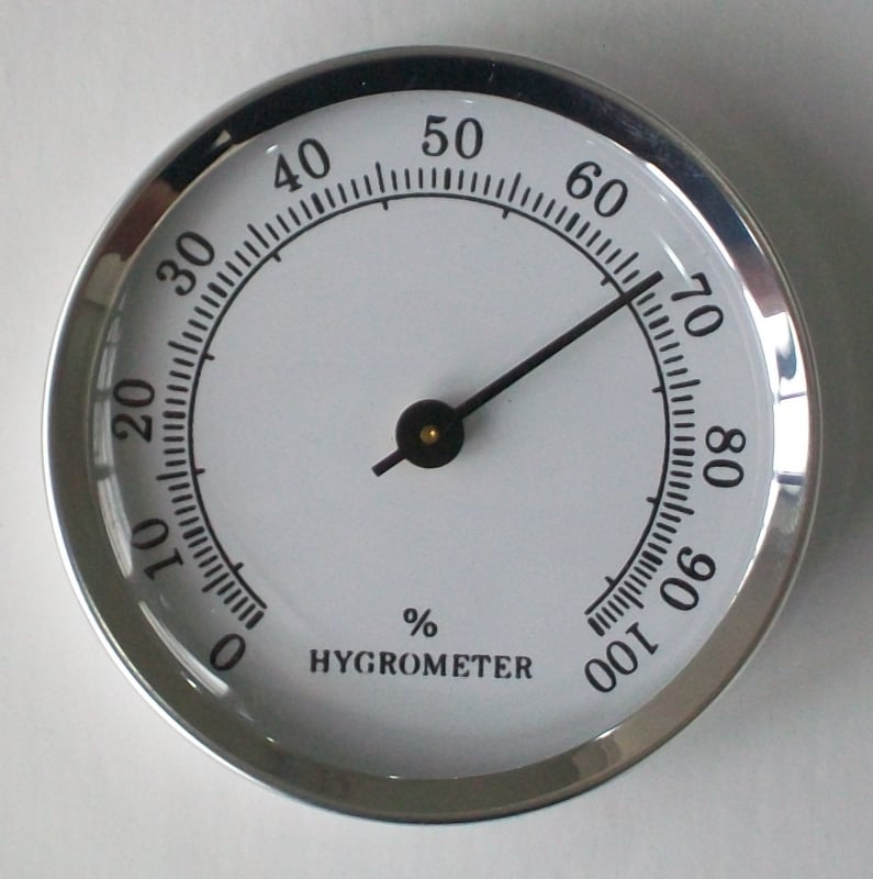 H103PS diametra 58 mm sudraba gredzena higrometrs