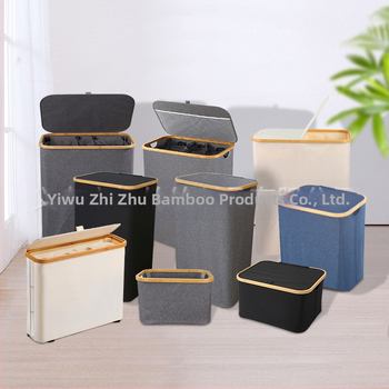 Tarpvalstybinis nešvarių drabužių krepšys miegamajam su vidiniu krepšiu ir dangčiu, sulankstomas bambuko ir medžio nešvarių drabužių laikymo krepšys vonios kambariui, didelis nešvarių drabužių krepšys