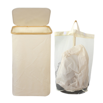 Tarpvalstybinis nešvarių drabužių krepšys miegamajam su vidiniu krepšiu ir dangčiu, sulankstomas bambuko ir medžio nešvarių drabužių laikymo krepšys vonios kambariui, didelis nešvarių drabužių krepšys