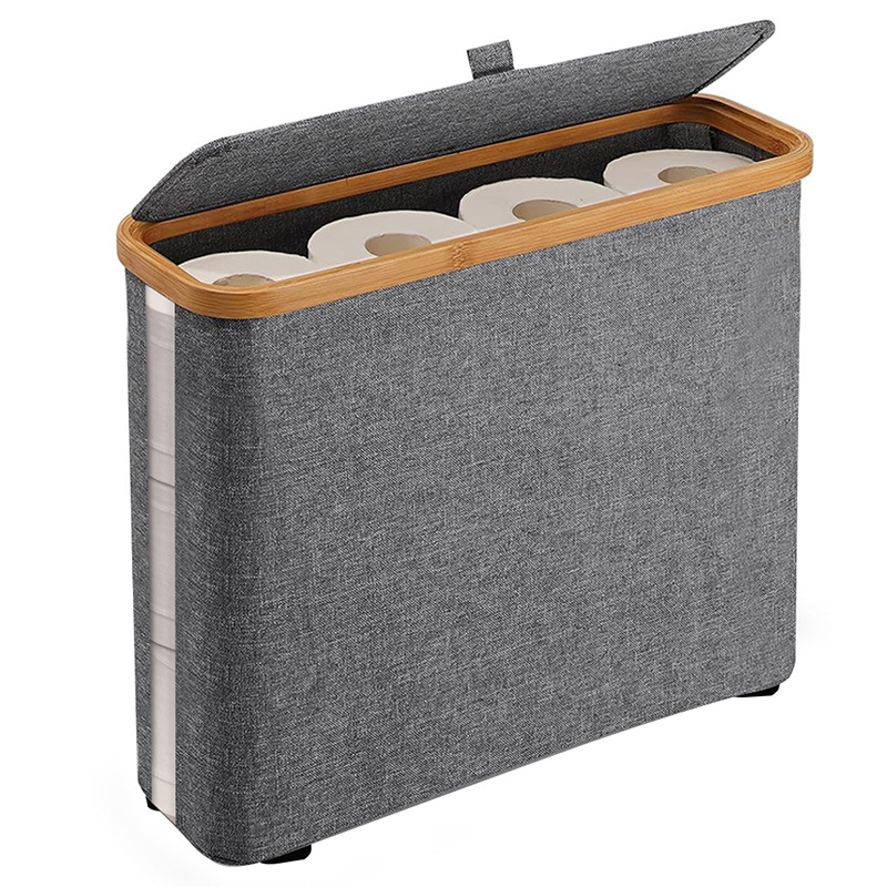 Tarpvalstybinis nešvarių drabužių krepšys miegamajam su vidiniu krepšiu ir dangčiu, sulankstomas bambuko ir medžio nešvarių drabužių laikymo krepšys vonios kambariui, didelis nešvarių drabužių krepšys