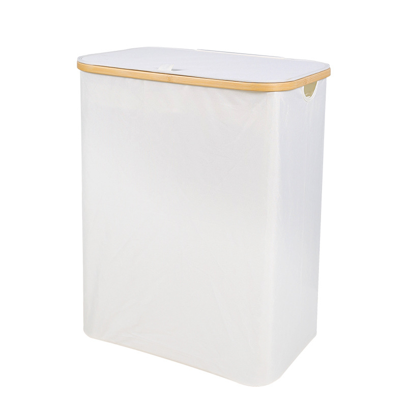 Tarpvalstybinis nešvarių drabužių krepšys miegamajam su vidiniu krepšiu ir dangčiu, sulankstomas bambuko ir medžio nešvarių drabužių laikymo krepšys vonios kambariui, didelis nešvarių drabužių krepšys