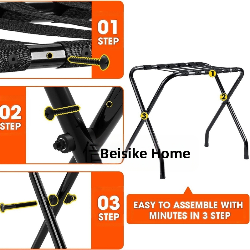 Amazon Stojanový držiak v tvare X, skladací nosič batožiny bez operadla, nosič batožiny v hotelovej izbe Star