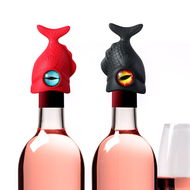 Tarpvalstybinis karšto maisto kokybės mažų žuvų raudonojo vyno kamštis silikoninio butelio kamštis vyno butelio kamštis vyno vakuuminis kamštis silikoninis vyno butelis