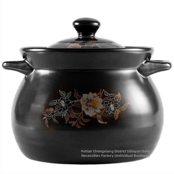 Puodas sveikatos išsaugojimui sriubos puodas troškinys keraminis puodas dujinis žemės troškinys sriubos puodas atvira ugnis aukštai temperatūrai atsparus buitinis troškinys sriubos puodas