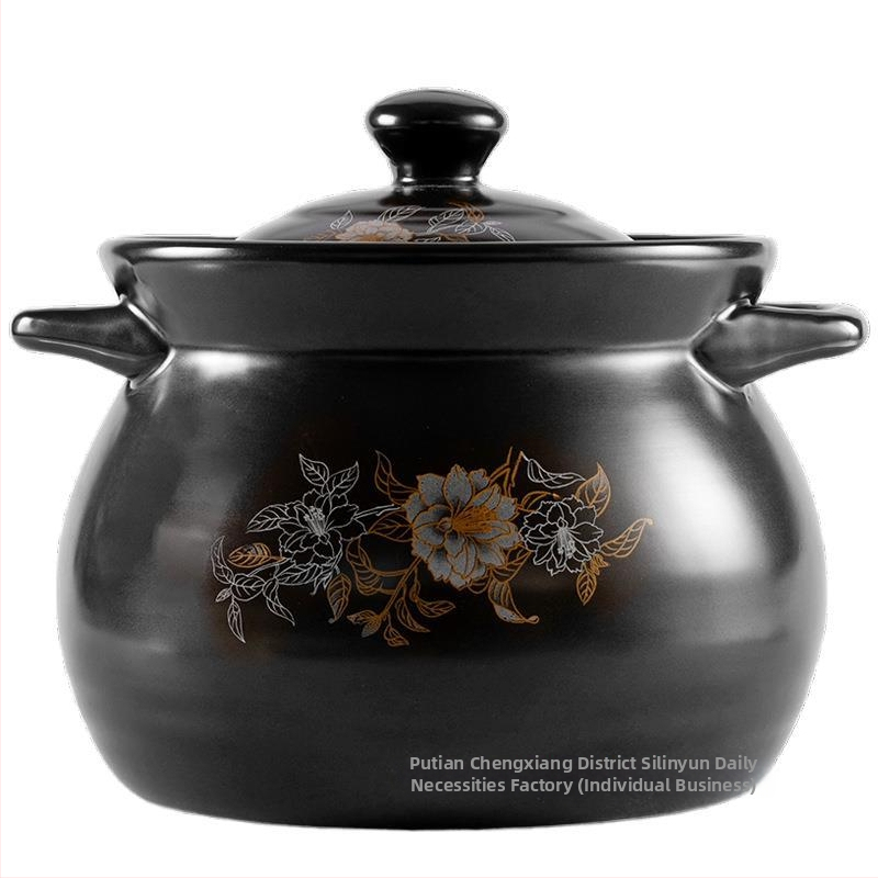 Гювеч за здравословни условия, тенджера за супа, тенджера за яхния, керамична тенджера, газова тенджера, тенджера за супа, открит огън, устойчива на висока температура, домакинска тенджера за яхния