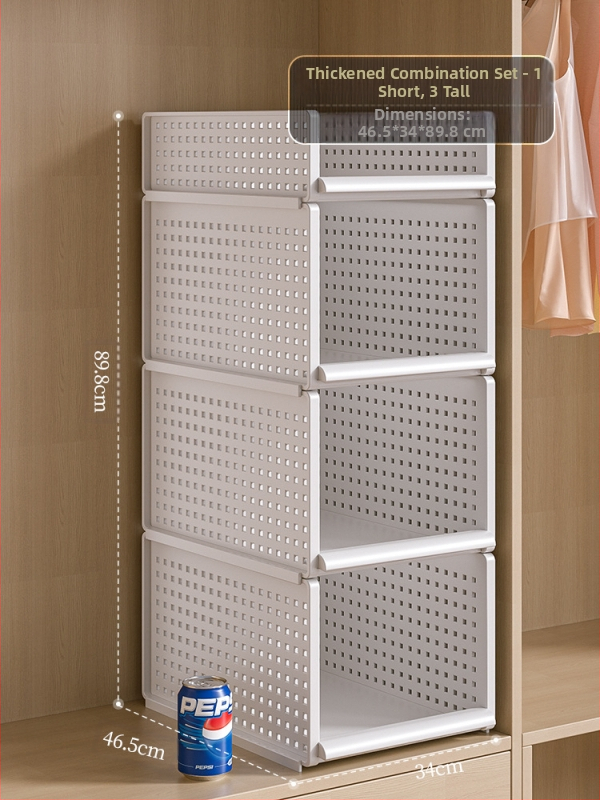 Гардероб за съхранение на многопластови дрехи за дома, спалня, тип чекмедже, куха кутия за съхранение, удебелена преграда